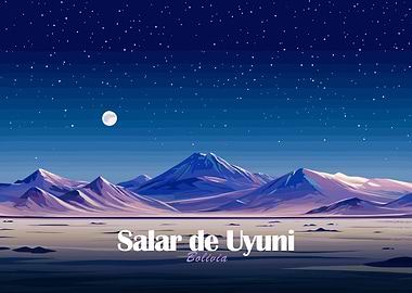 Salar de Uyuni, Bolivia at Night