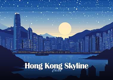 Hong Kong Skyline at Night