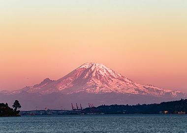 Mount Rainier at Sunset