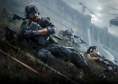 Military Squad in Action