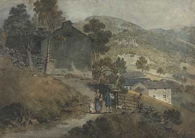 Rural Landscape with Figures and Buildings