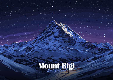 Mount Rigi, Switzerland at Night