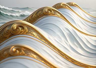 Ornate Golden Waves
