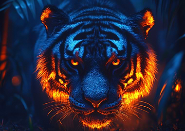 Glowing Tiger Portrait