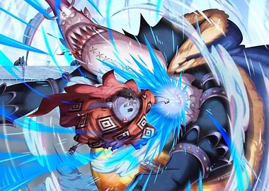 Iconic Painted Jinbe vs Gecko Moria