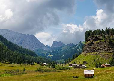 Val Duron in Italy - Mountain Valley Landscape with Cabins
