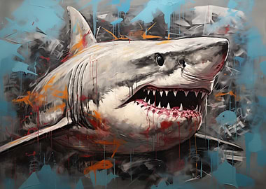 Great White Shark Art