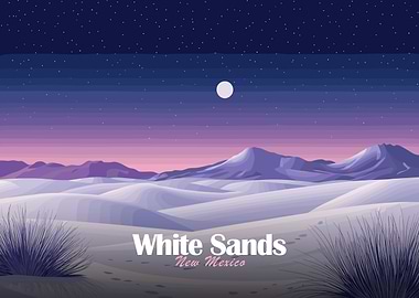 White Sands National Park Illustration