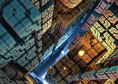 Abstract Fractal Cubes