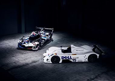 Two BMW Race Cars in Studio