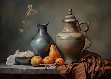 Still Life Fruit Vessels