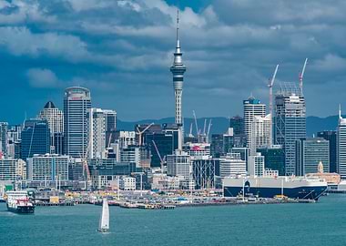 Auckland Cityscape with Sky Tower