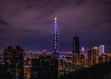 taipei 101 at night