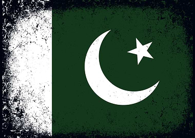 Distressed Pakistan Flag