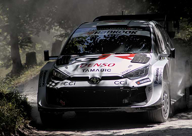 Toyota Yaris Rally Car Racing at Goodwood