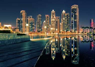 Dubai Skyline at Night