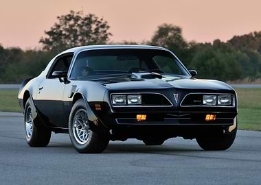 Black Pontiac Trans Am Classic Car