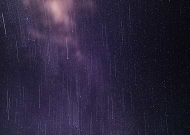 Night Sky with Meteor Shower