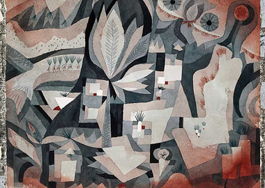 Abstract Landscape Watercolor Painting by Klee, paul klee paintings