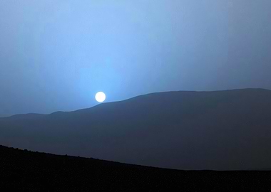 Martian Sunset Landscape