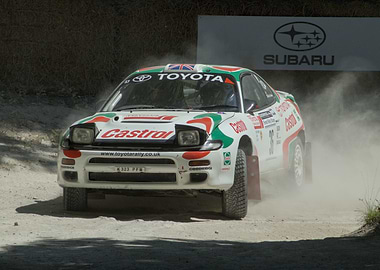 Toyota Celica Rally Car in Action