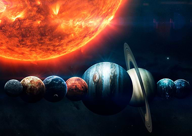 solar system planets and sun