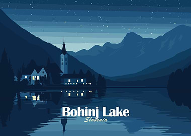 Bohinj Lake Slovenia Night Landscape