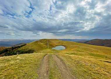 Mountain Top with Pond