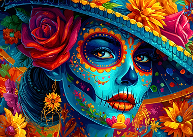 Day of the Dead Woman Portrait