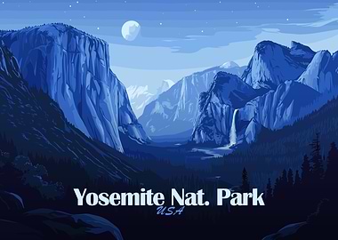Yosemite National Park Blue Landscape