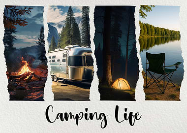 Camping Life Collage
