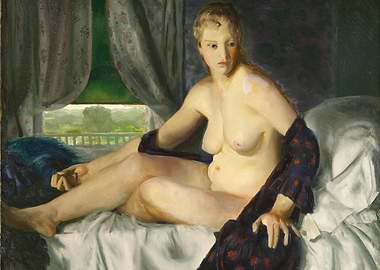 Nude Woman by Window Painting