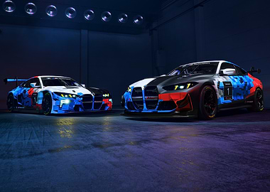 Two BMW M4 GT4 Race Cars