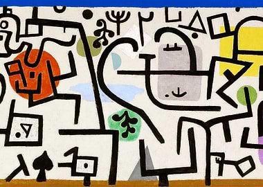 Abstract Art with Geometric Shapes, paul klee paintings