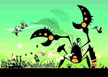 Patapon Army vs. Giant Monster