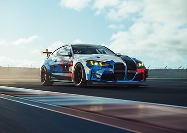 BMW M4 GT4 Race Car on Track