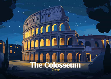 The Colosseum at Night, Italy