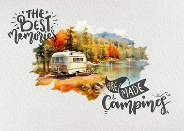 Camping Memories Watercolor Art