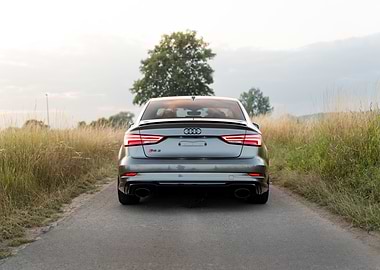 Gray Audi RS3 on Country Road