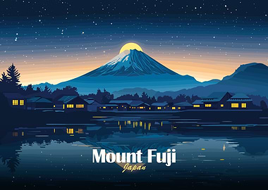 Mount Fuji at Night