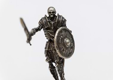 Skeleton Warrior Miniature with Sword and Shield