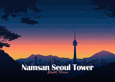 Namsan Seoul Tower at Sunset