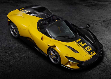 Yellow and Black Ferrari Daytona SP9