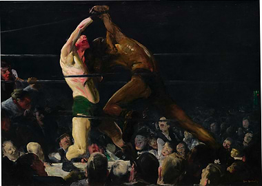 Boxing Match Painting