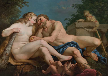 Adam and Eve in Paradise Painting