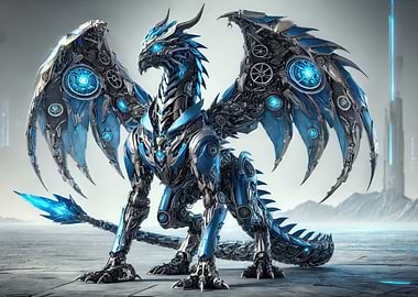 Mechanical Blue Dragon