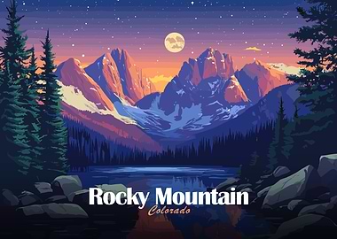 Rocky Mountain Colorado Landscape Art