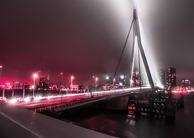 Erasmus Bridge at Night, Rotterdam