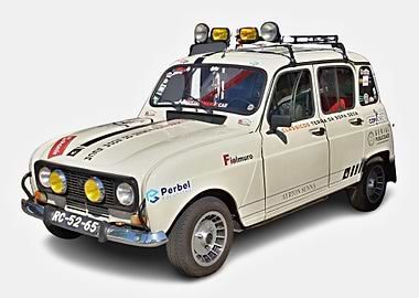 Vintage Renault 4 Rally Car