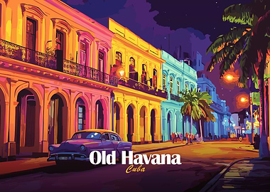 Old Havana Cuba Street Scene